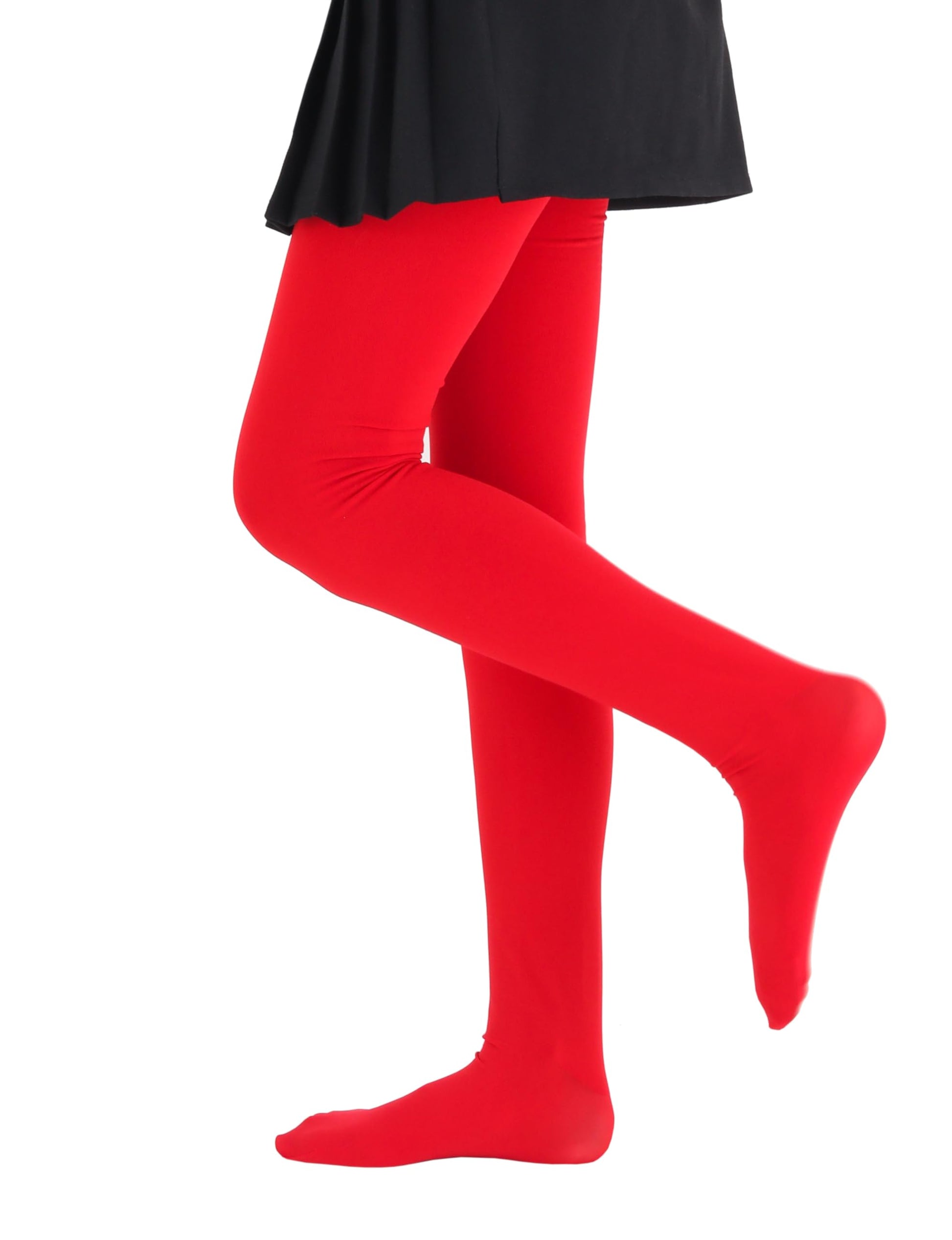 Girls Winter Fleece Lined Tights - Warm Thick Dance Tights for Kids