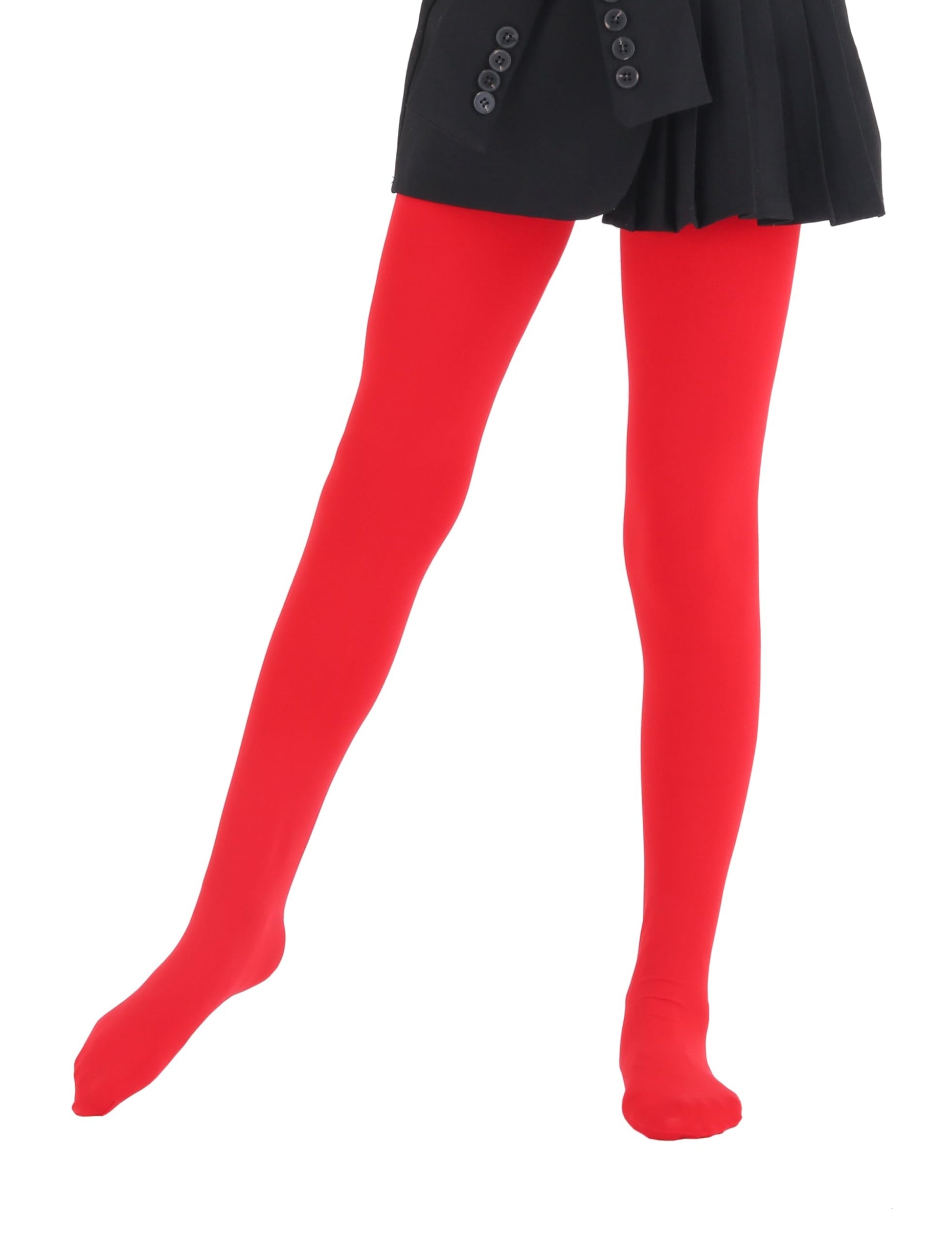 Girls Winter Fleece Lined Tights - Warm Thick Dance Tights for Kids