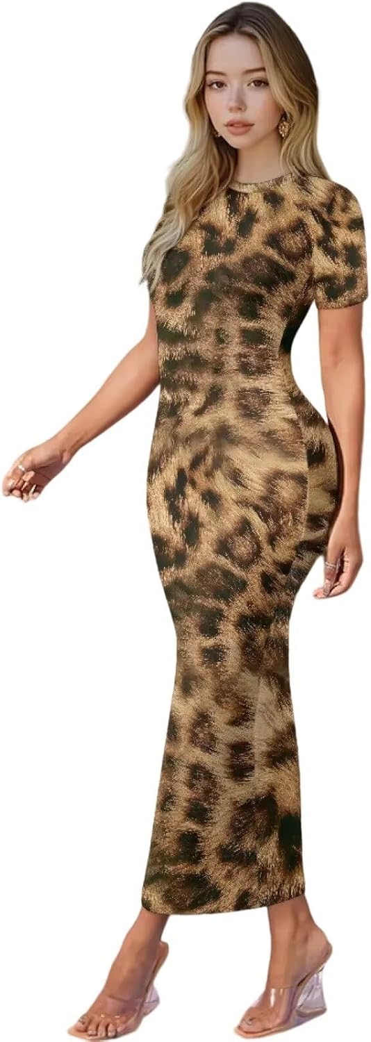 Women's Jamaican Flag Bodycon Midi Dress Short Sleeve