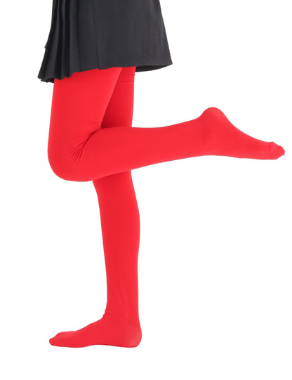 Girls Winter Fleece Lined Tights - Warm Thick Dance Tights for Kids