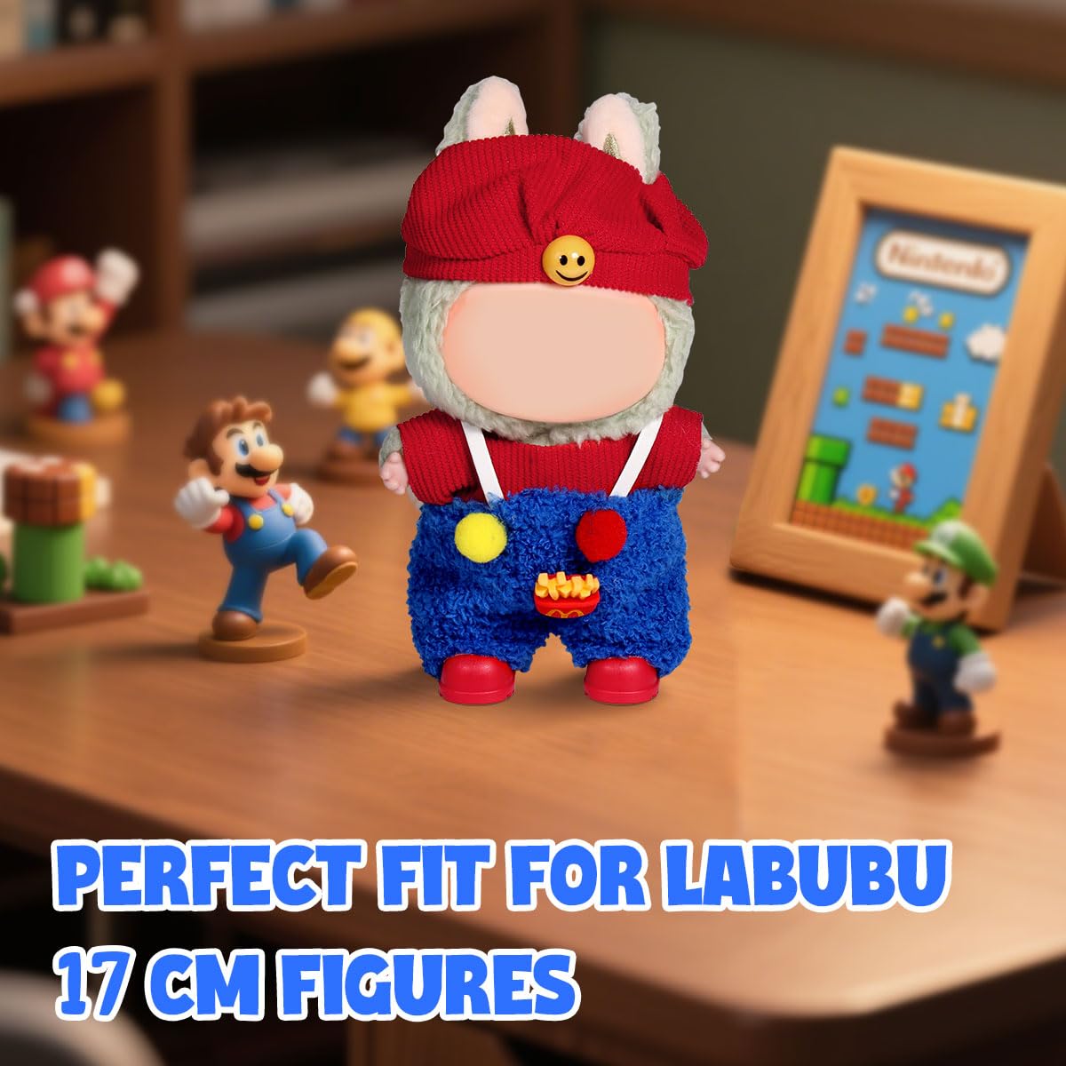 3 Piece Doll Clothes Set for 17cm Dolls - Handmade Crochet Outfit with Hat