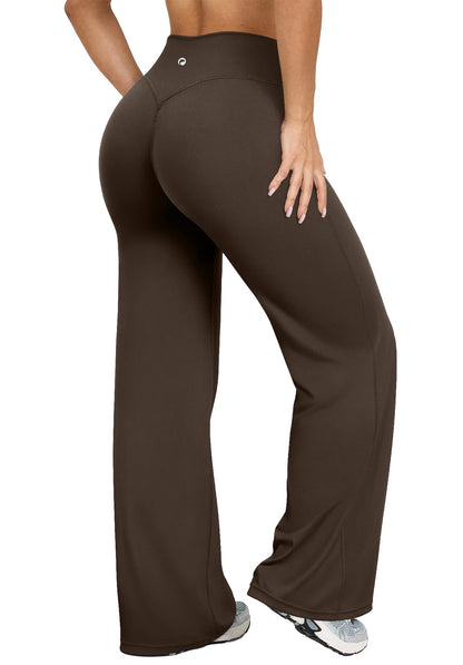 Women's High Waist Yoga Pants - Soft Stretch Straight Leg Bottoms