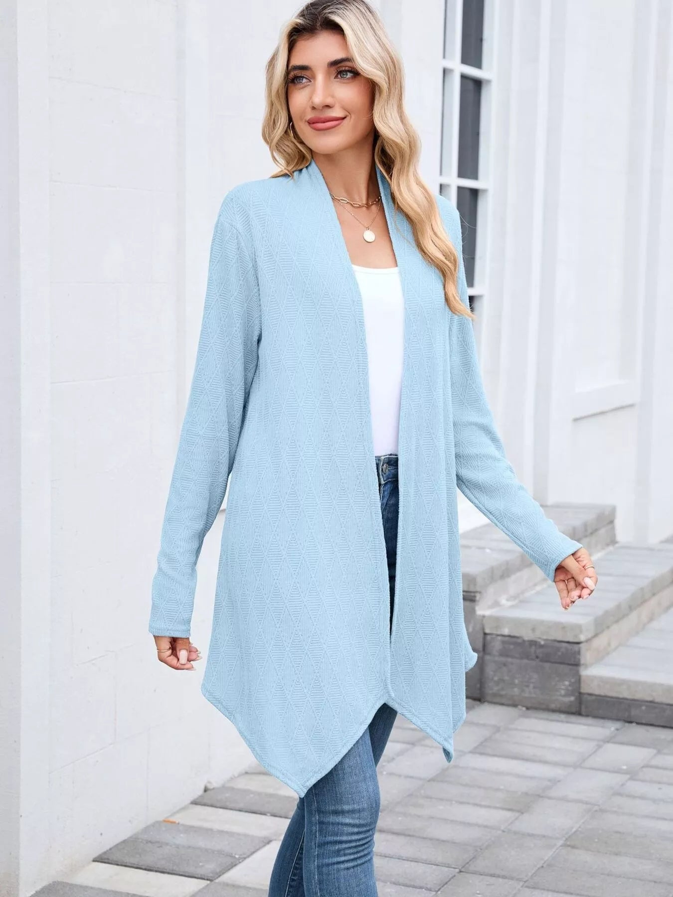 Open Front Long Cardigan