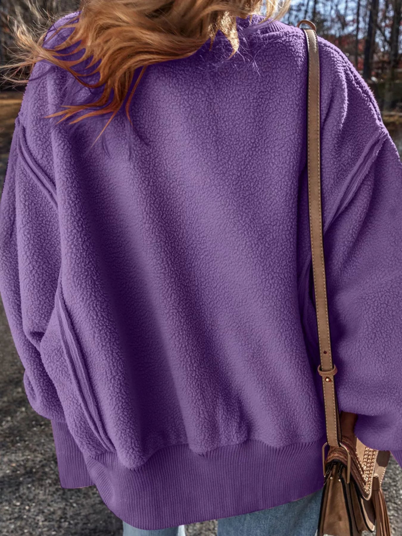 Round Neck Dropped Shoulder Sweatshirt