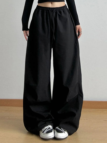 Wide Leg Pants with Drawstring Waist
