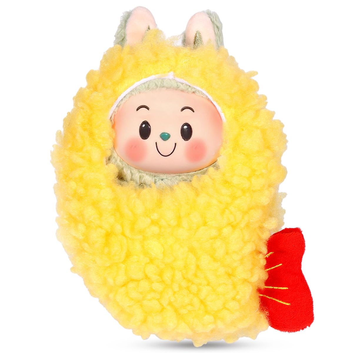 3 Piece Doll Clothes Set for 17cm Dolls - Handmade Crochet Outfit with Hat Lobster