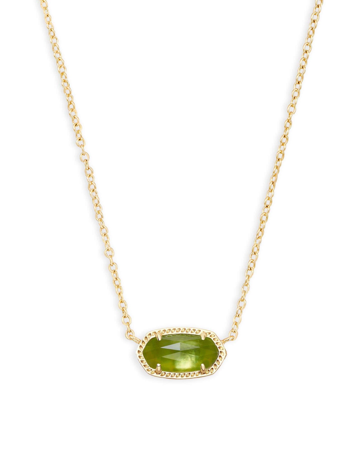 Kendra Scott Elisa Pendant Necklace - 14k Gold Plated Delicate Fashion Jewelry for Women GOLD - PERIDOT ILLUSION