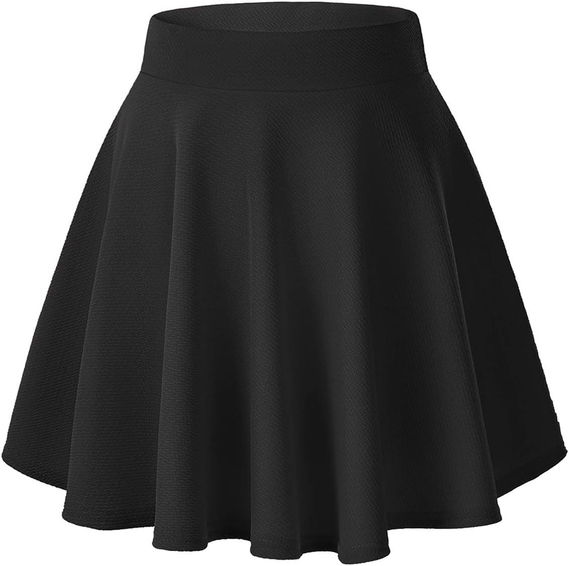 Women Flared Mini Skater Skirt - Stretchy A-Line Circle Skirt