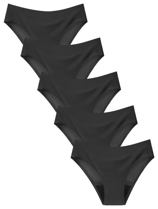 Teen Period Underwear 5-Pack - Seamless Leakproof Menstrual Panties for Girls