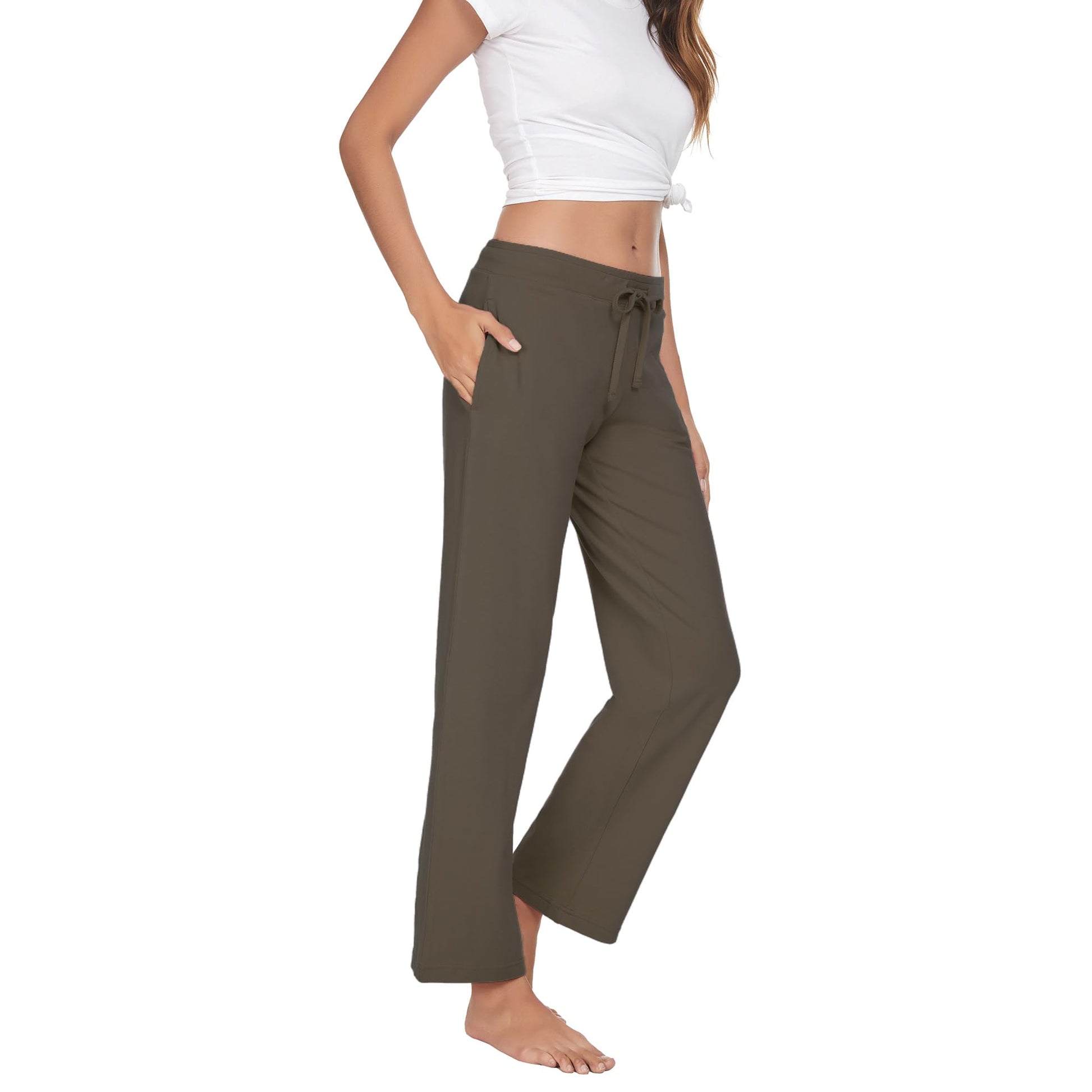 Women's Cotton Pajama Pants - Soft Comfortable Lounge Sleep Bottoms