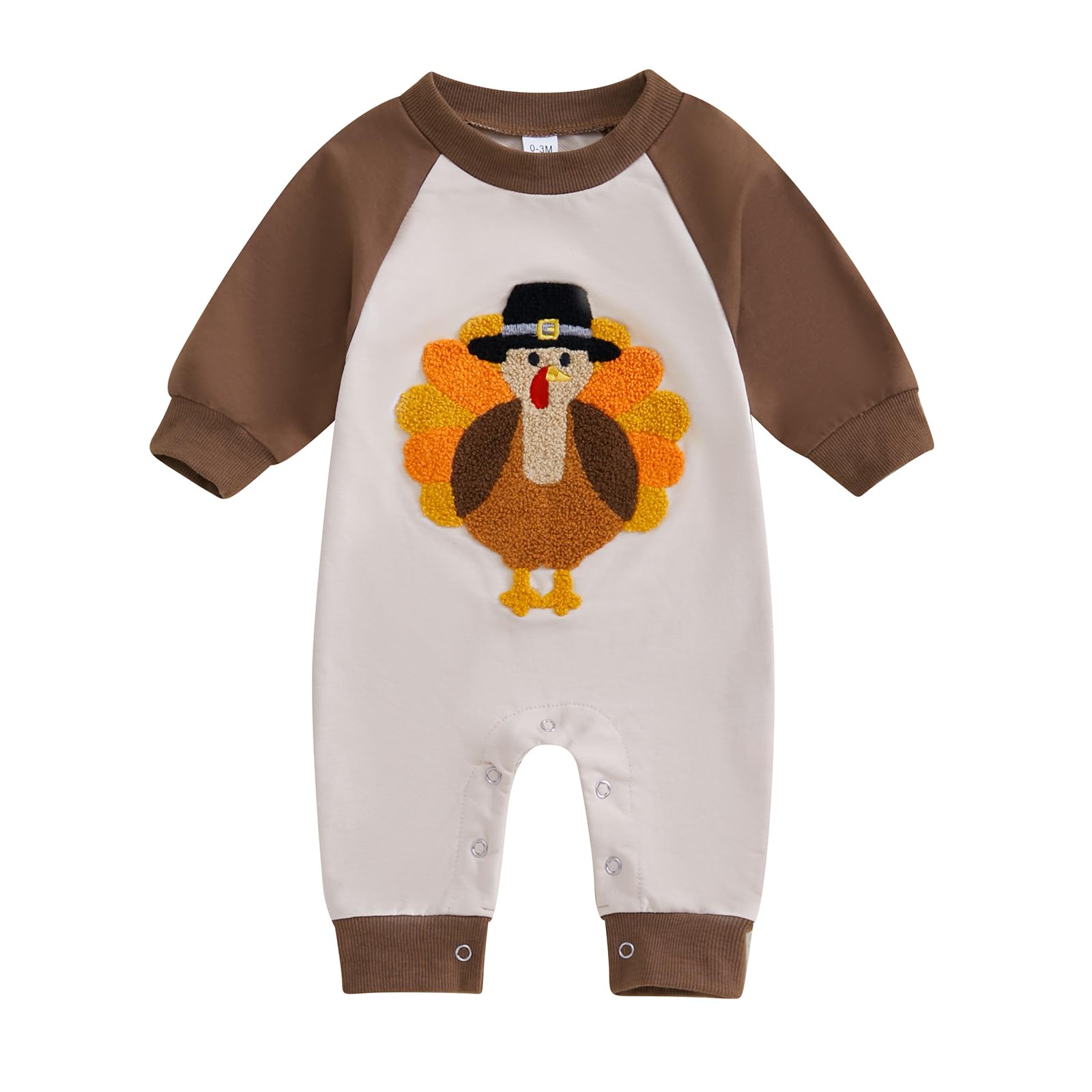 Baby Halloween Pumpkin Patch Romper - Long Sleeve Fall Winter Jumpsuit