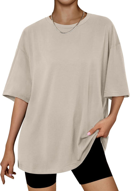 Women's Oversized Summer T-Shirt Short Sleeve Casual Workout Top