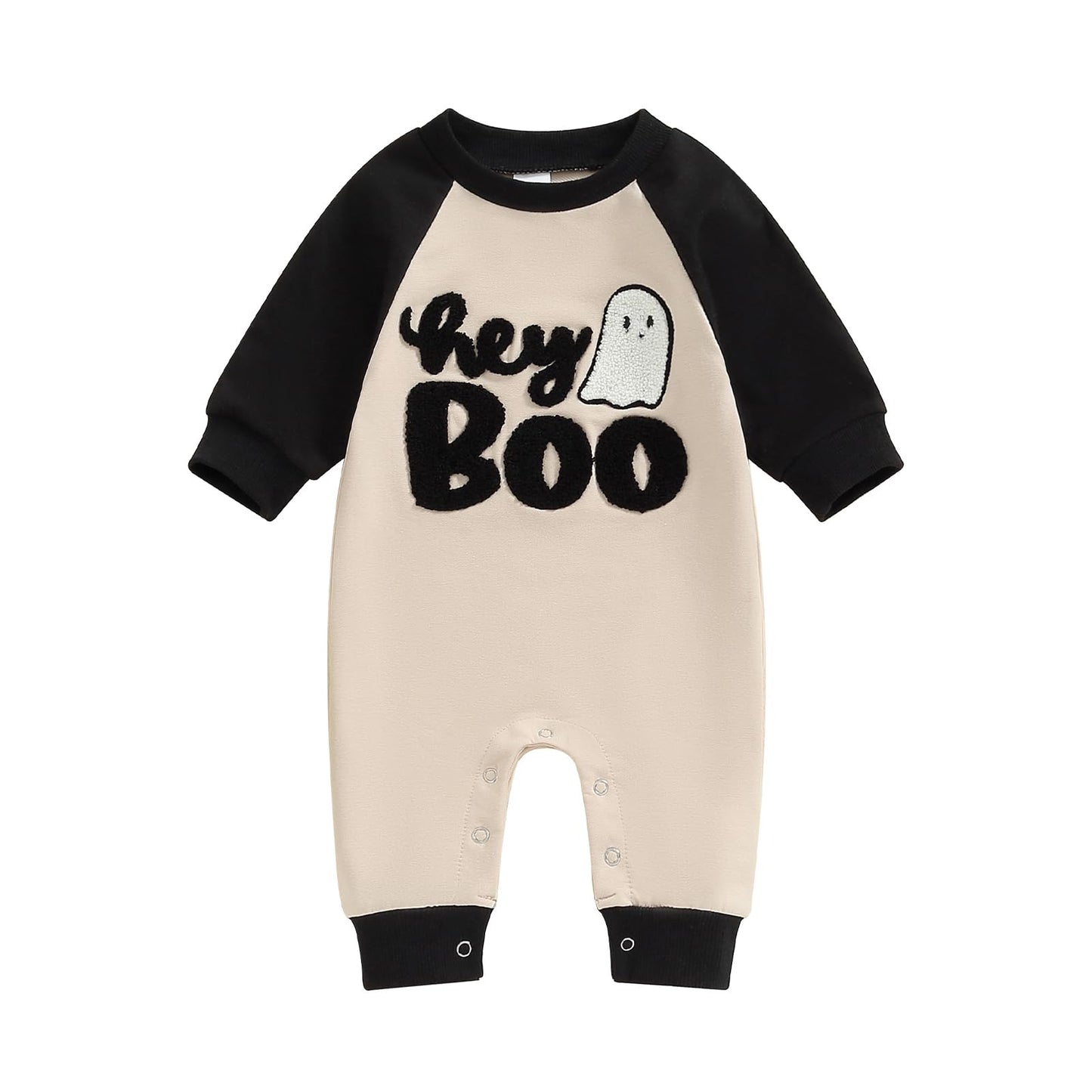 Baby Halloween Pumpkin Patch Romper - Long Sleeve Fall Winter Jumpsuit