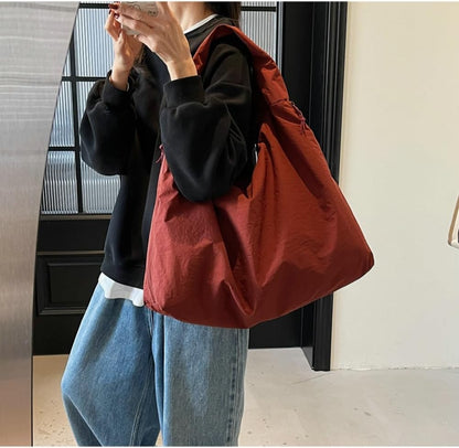 Women Slouchy Hobo Bag - Large Nylon Shoulder Crossbody Tote Handbag