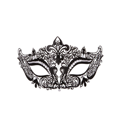 Rhinestone Metal Masquerade Mask for Women - Venetian Party Mask - Elegant Prom Ball Costume Accessory Owl