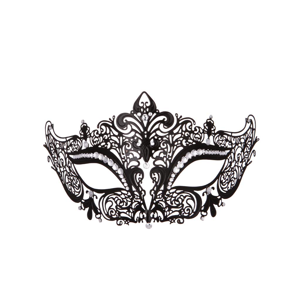 Rhinestone Metal Masquerade Mask for Women - Venetian Party Mask - Elegant Prom Ball Costume Accessory Owl