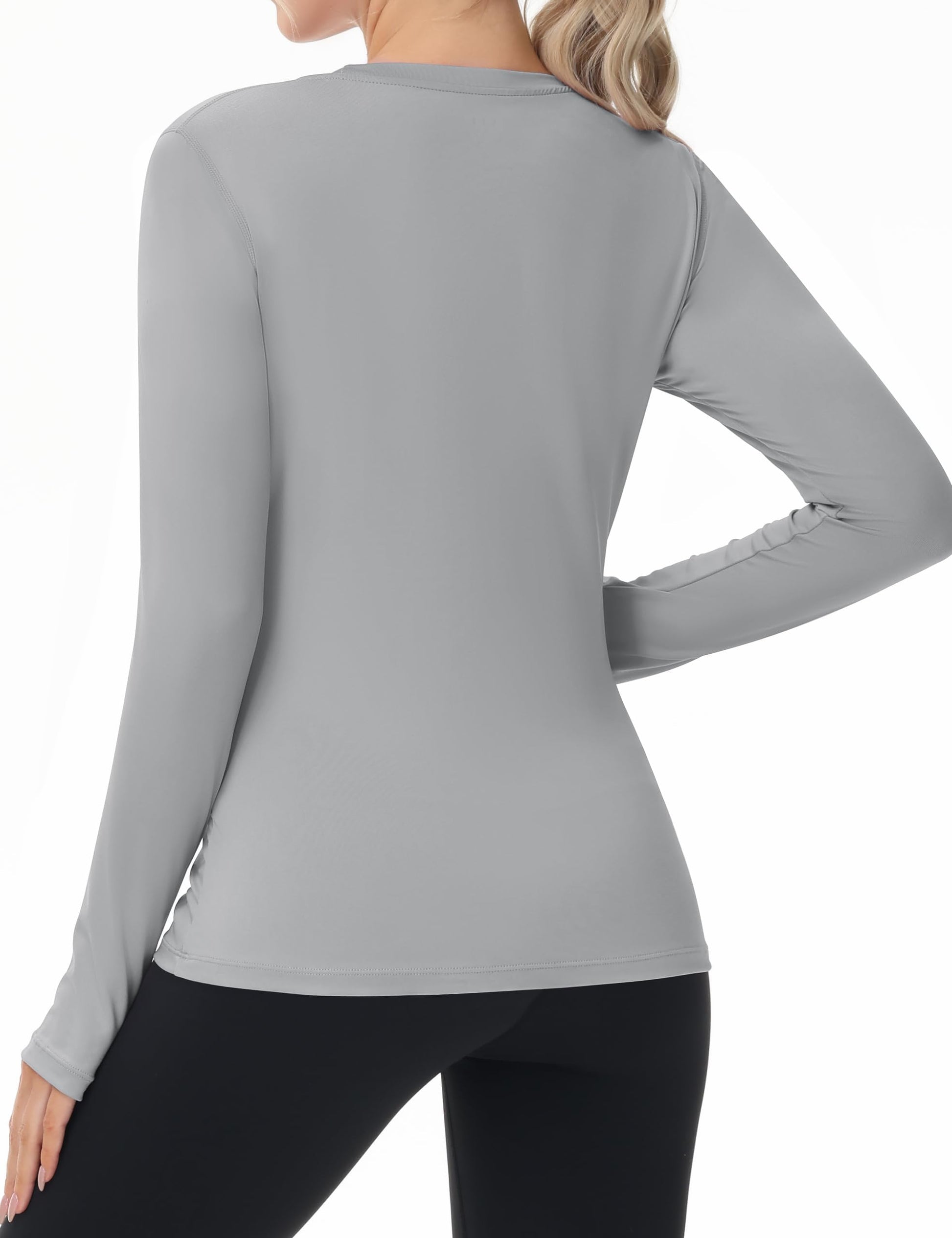 Women's UPF 50+ Sun Protection Long Sleeve Shirt - Athletic Rash Guard with Thumb Holes