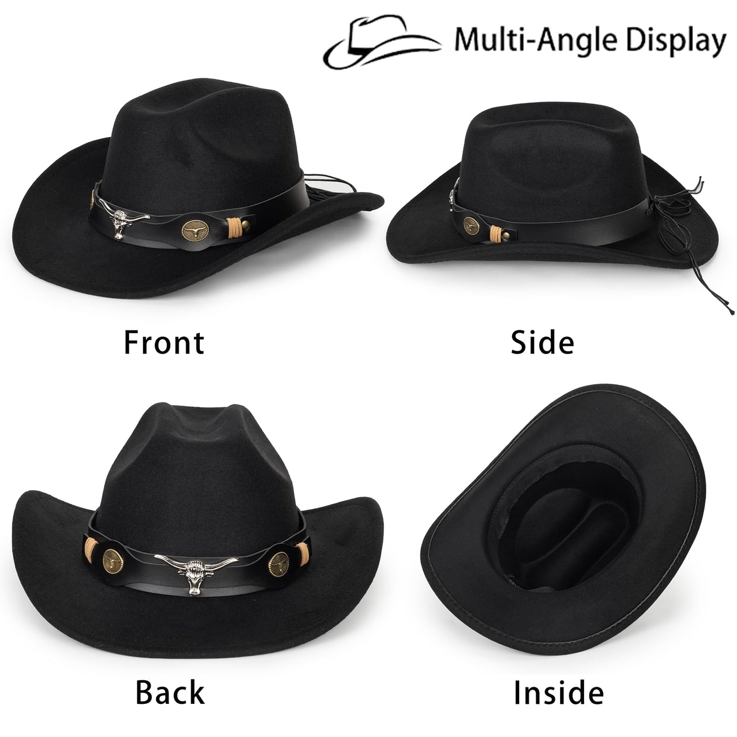Women's Western Rhinestone Cowboy Hat - Bling Diamond Band Rodeo Fedora