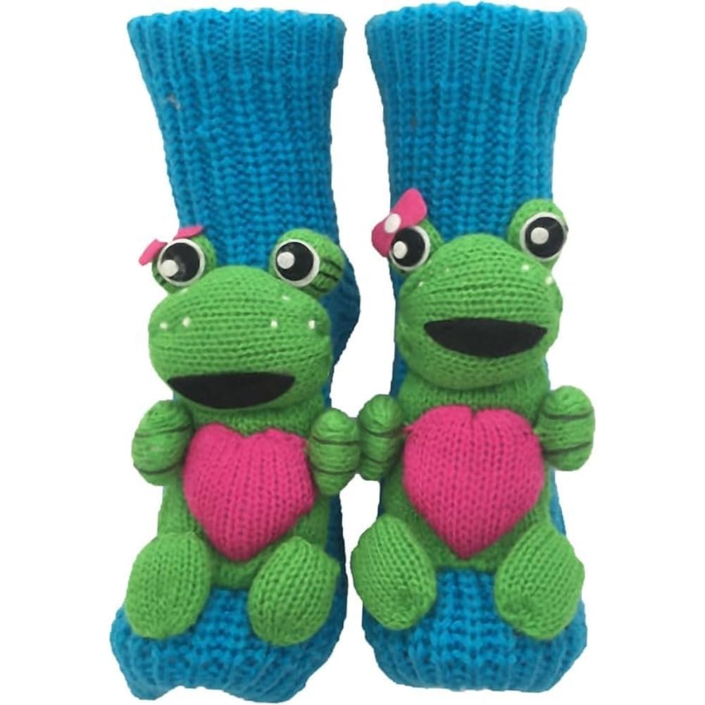 Cute Animal Socks for Women - Plush Long Stocking Socks with 3D Designs A