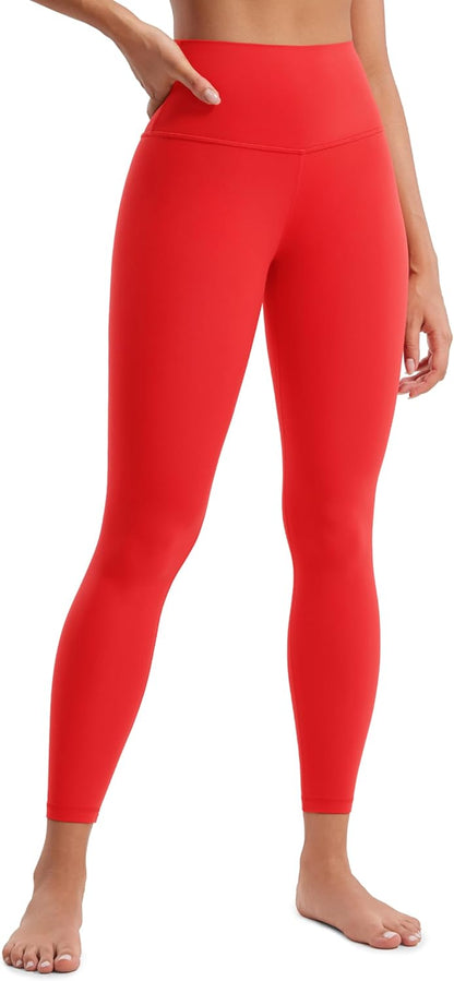Women's Butterluxe High Waisted Yoga Leggings 25" - Ultra Soft Workout Pants Deep Red