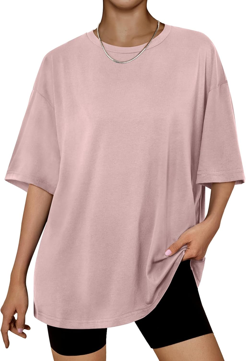 Women's Oversized Summer T-Shirt Short Sleeve Casual Workout Top