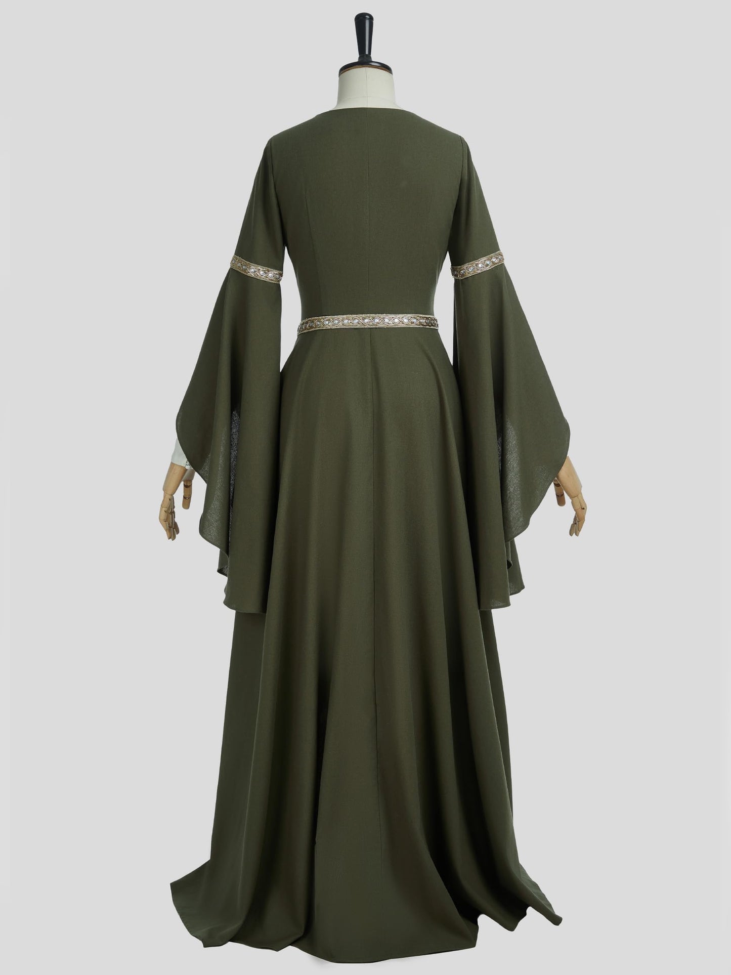 Medieval Queen Costume - Women's Renaissance Dress with Wide Sleeves and Belt