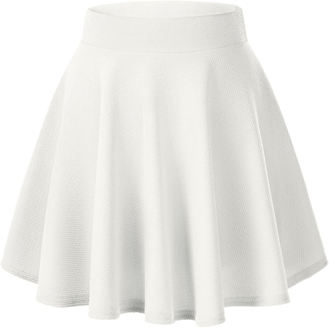 Women Flared Mini Skater Skirt - Stretchy A-Line Circle Skirt