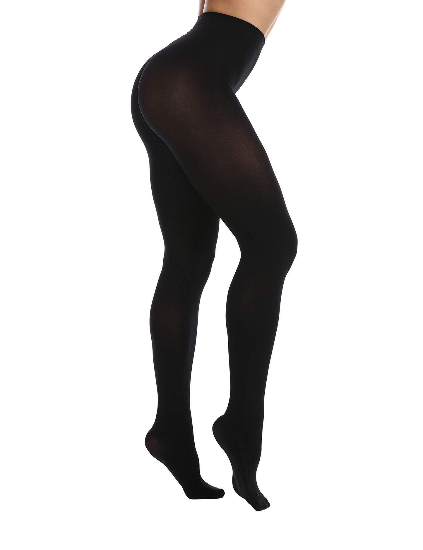 Women's 80 Den Opaque Tights - Soft Microfiber Pantyhose with 3D Stretch Technology