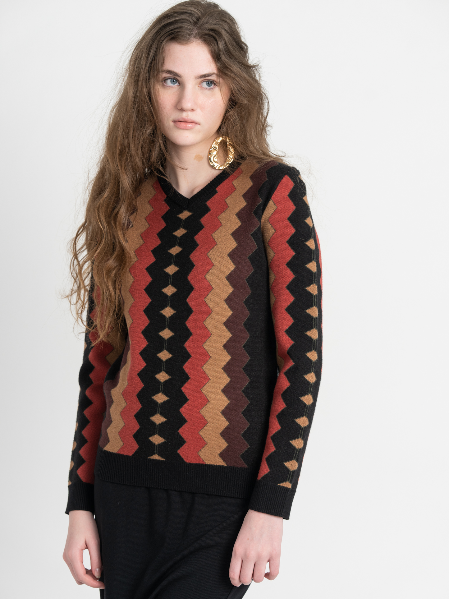 Missoni Inspired Sweater Knit Black