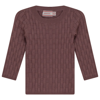 Knit Textured Top Twilight Mauve