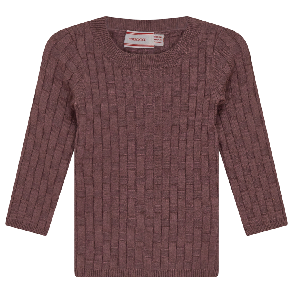 Knit Textured Top Twilight Mauve