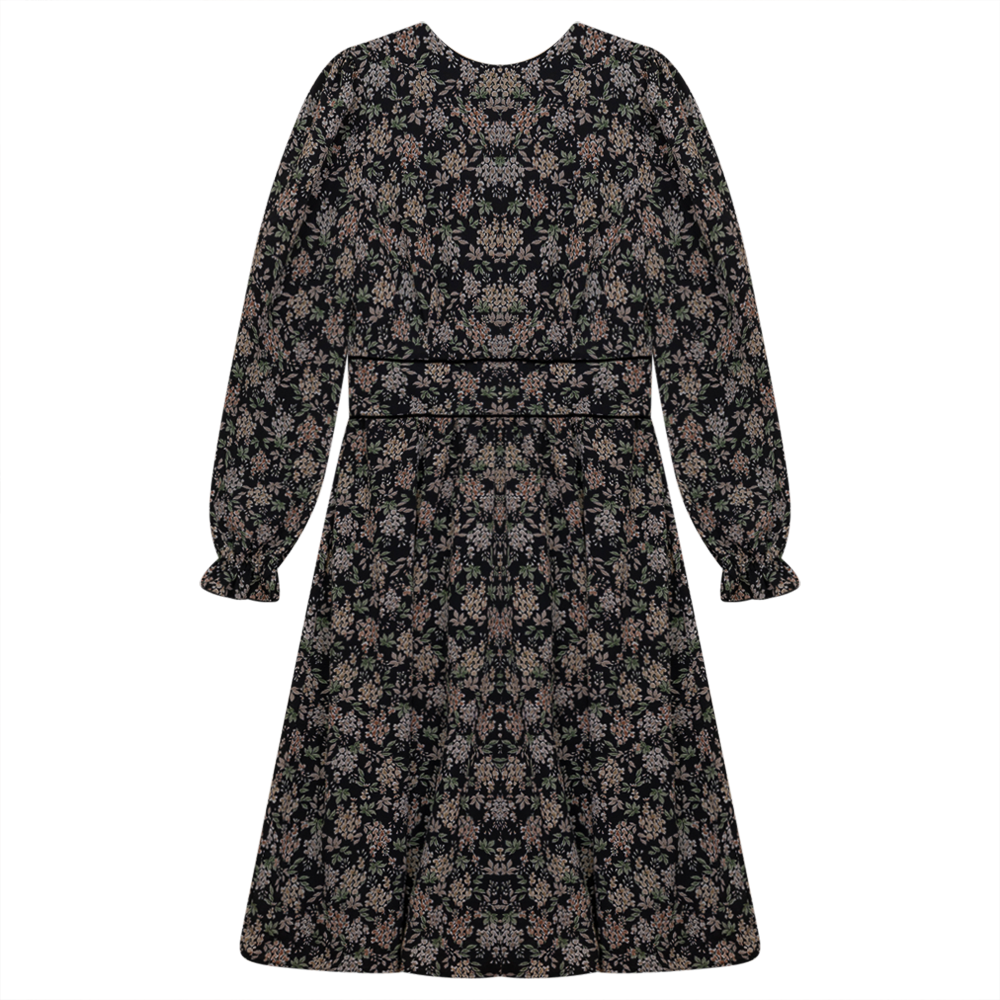 Floral Printed Dress Black Floral