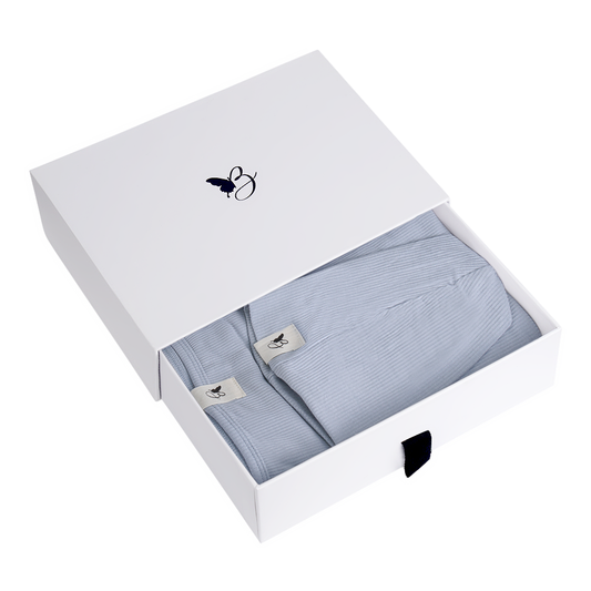 Bebe Bella Ribbed Blanket & Hat Set