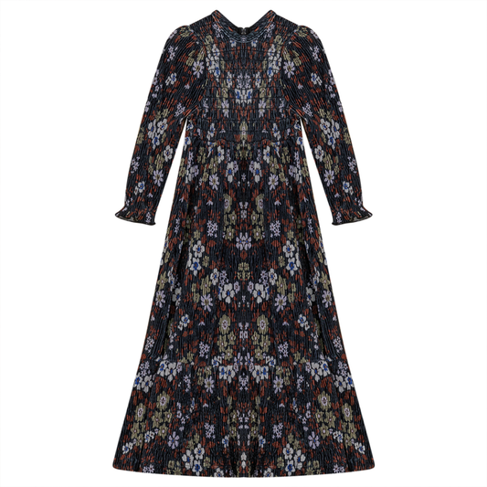 Tone On Tone Dress With Flower Print Floral print