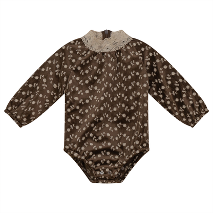 Embroidered Velvet Bubble Brown