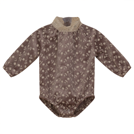 Embroidered Velvet Bubble Mauve