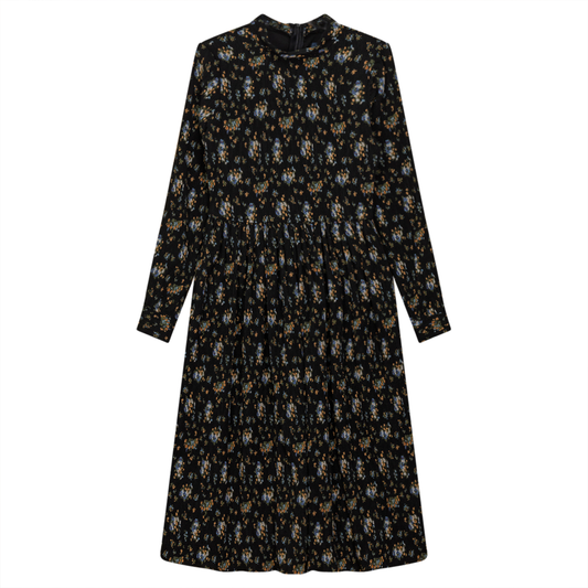 Floral Print Crinkled Dress