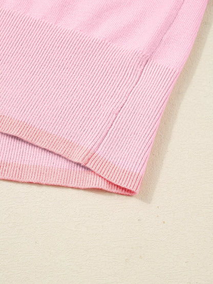 Sequined HOLLY JOLLY Color Block Crew Neck Sweater