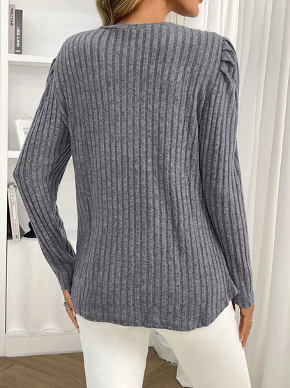 Round Neck Puff Sleeve T-Shirt