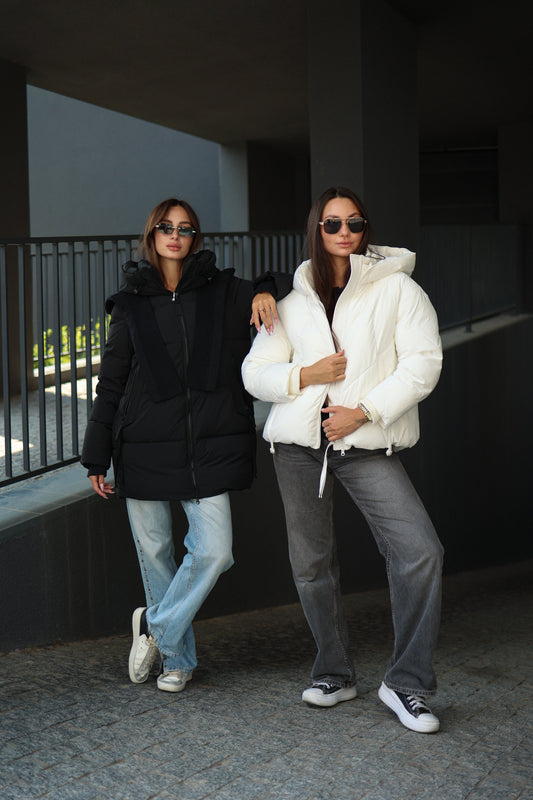 Double-hooded Insulated Bio-Down Coat