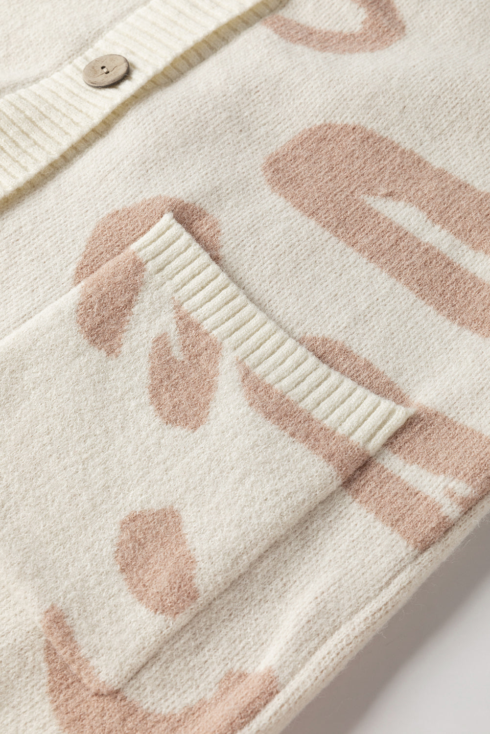 Leopard V Neck Button Down Cardigan