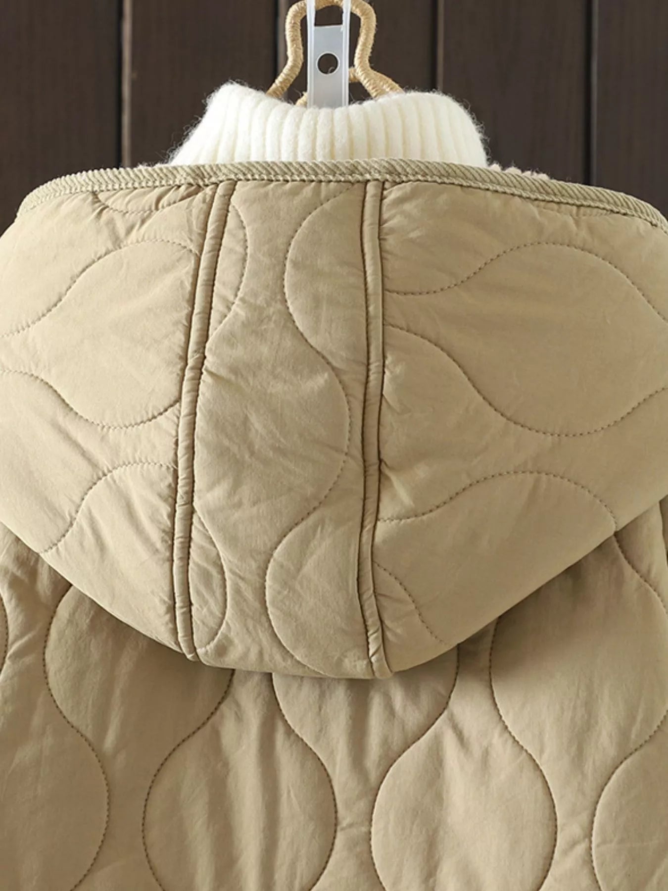 Quilted Hooded Sherpa Lined Outerwear