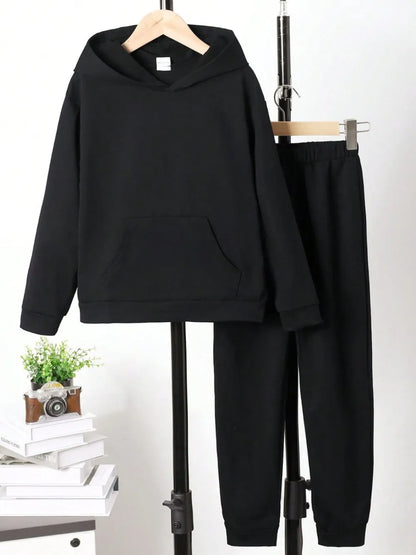 Children's Graphic Long Sleeve Hoodie and Pants Set