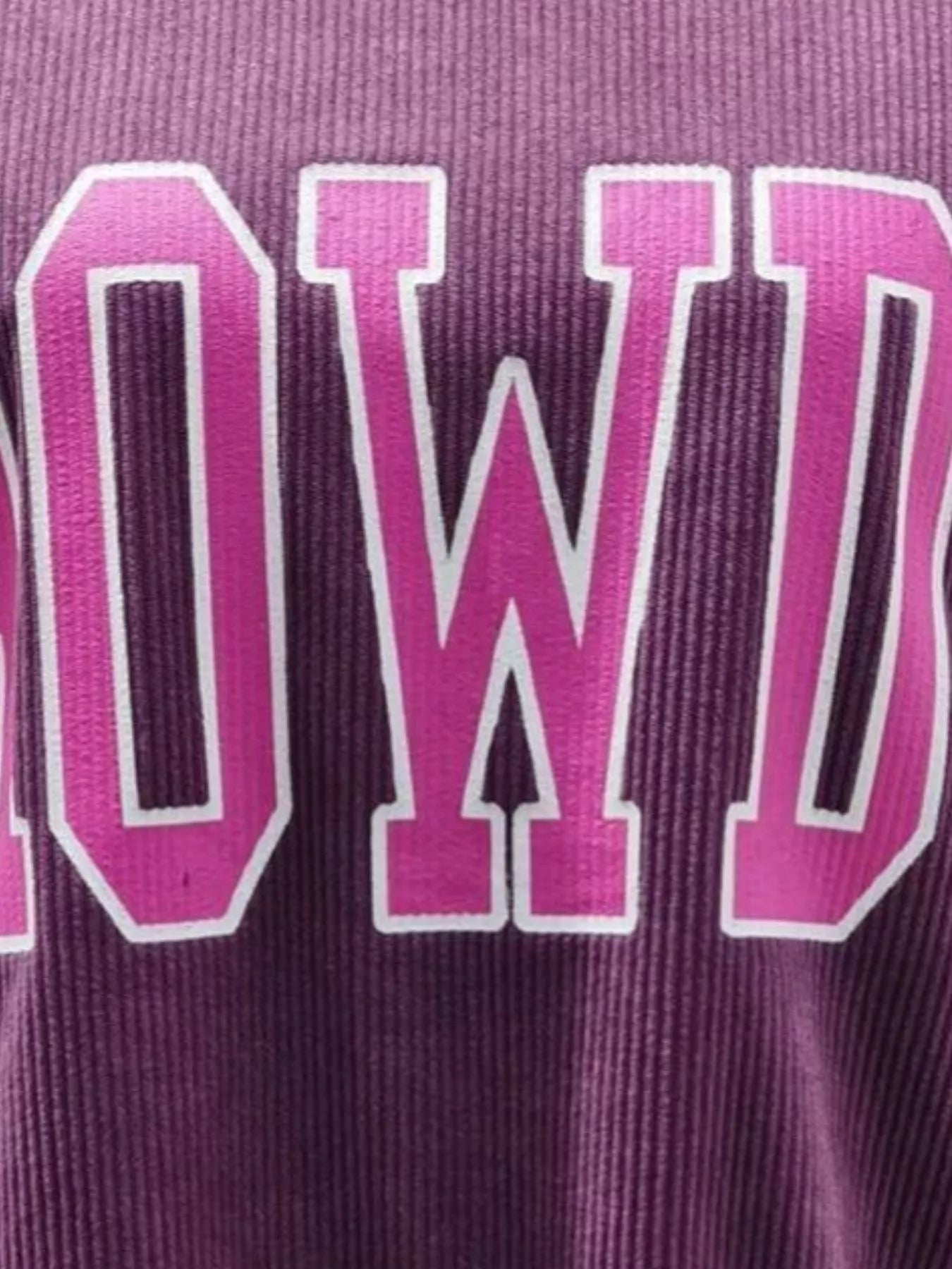 Full Size Howdy Round Neck Oversized Sweatshirt Plus Size