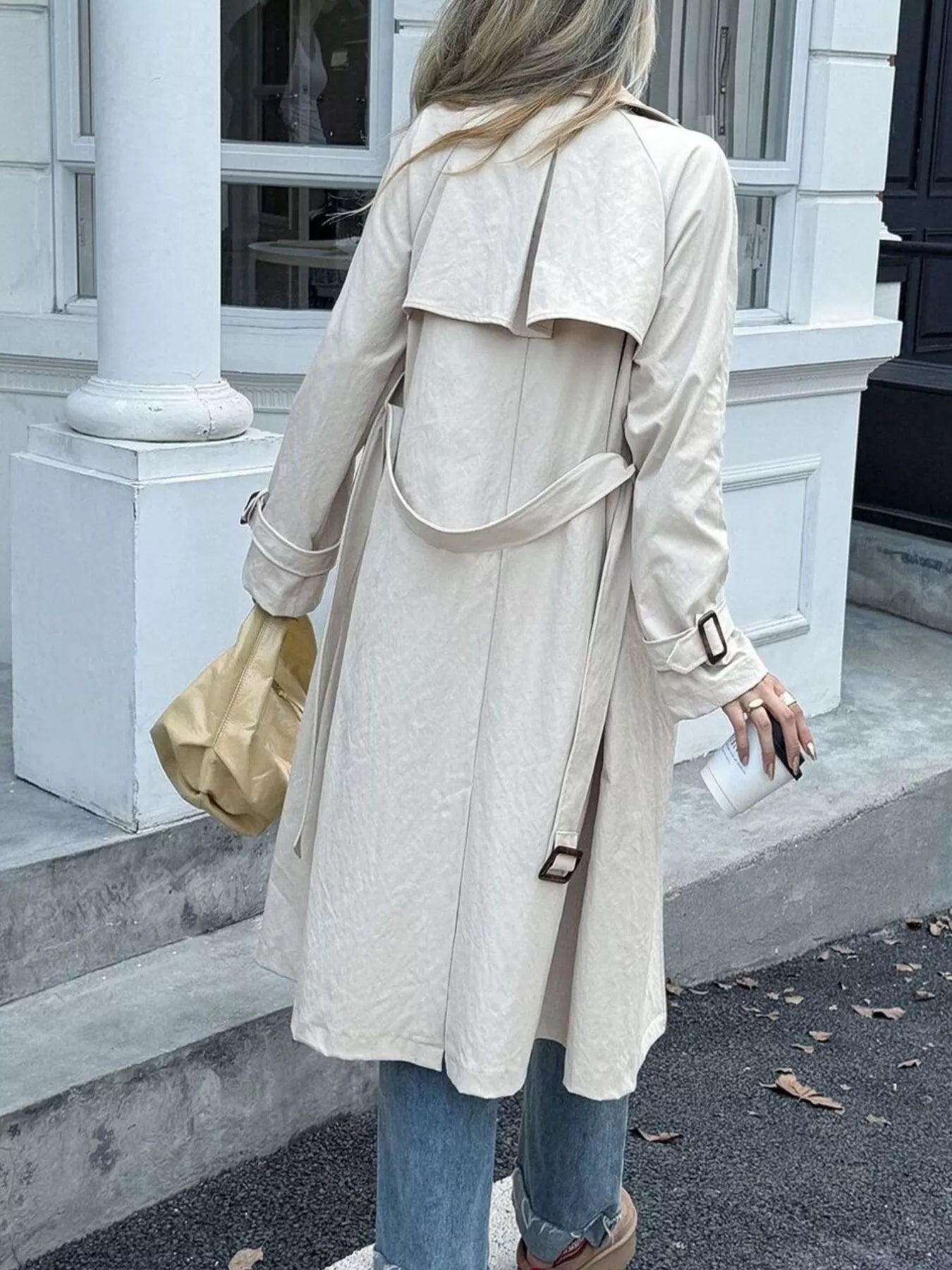 Double-Breasted Belted Trench Coat