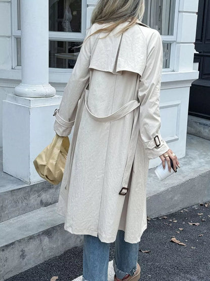 Double-Breasted Belted Trench Coat