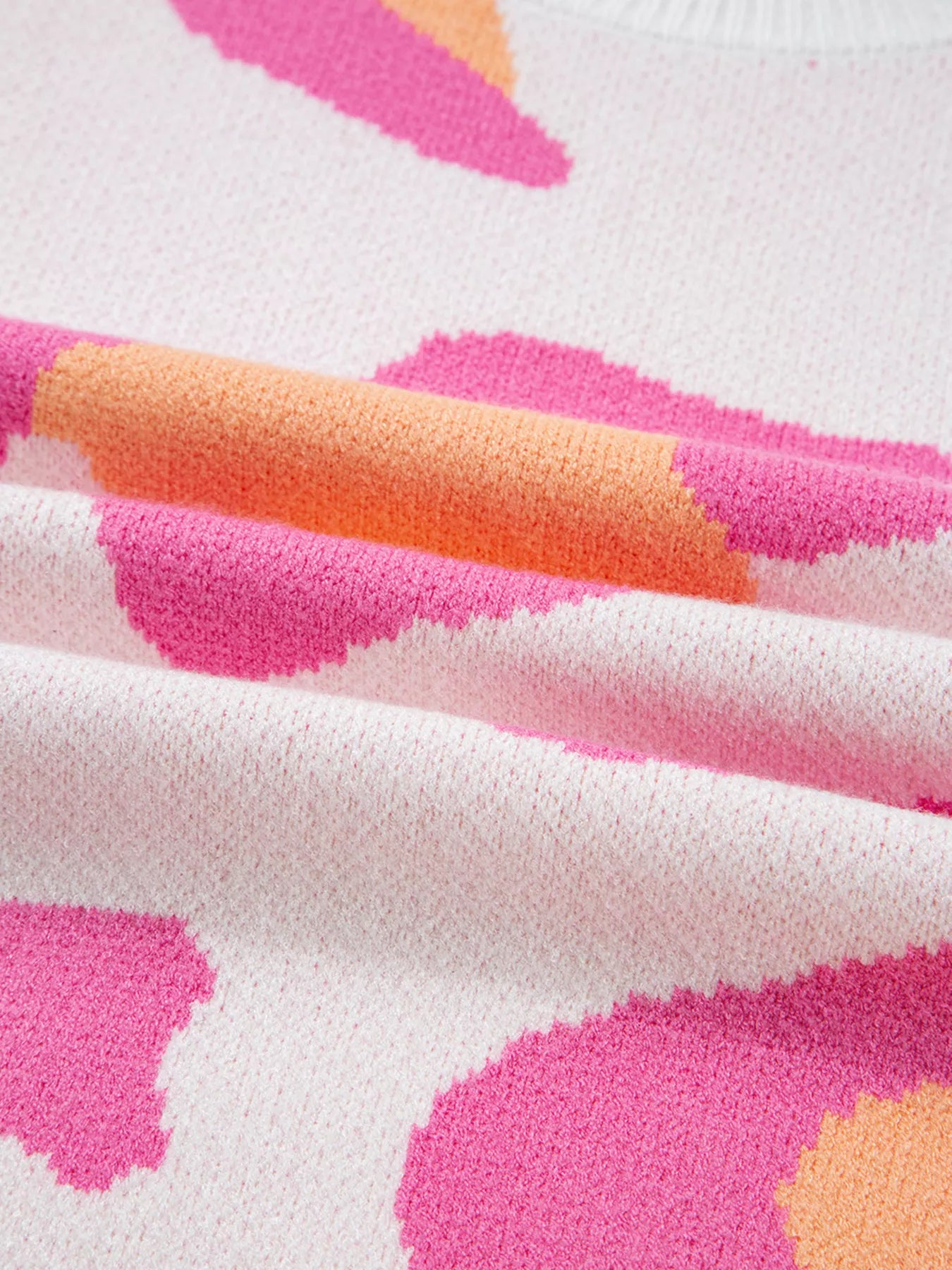 Leopard Print Drop Shoulder Baggy Sweater