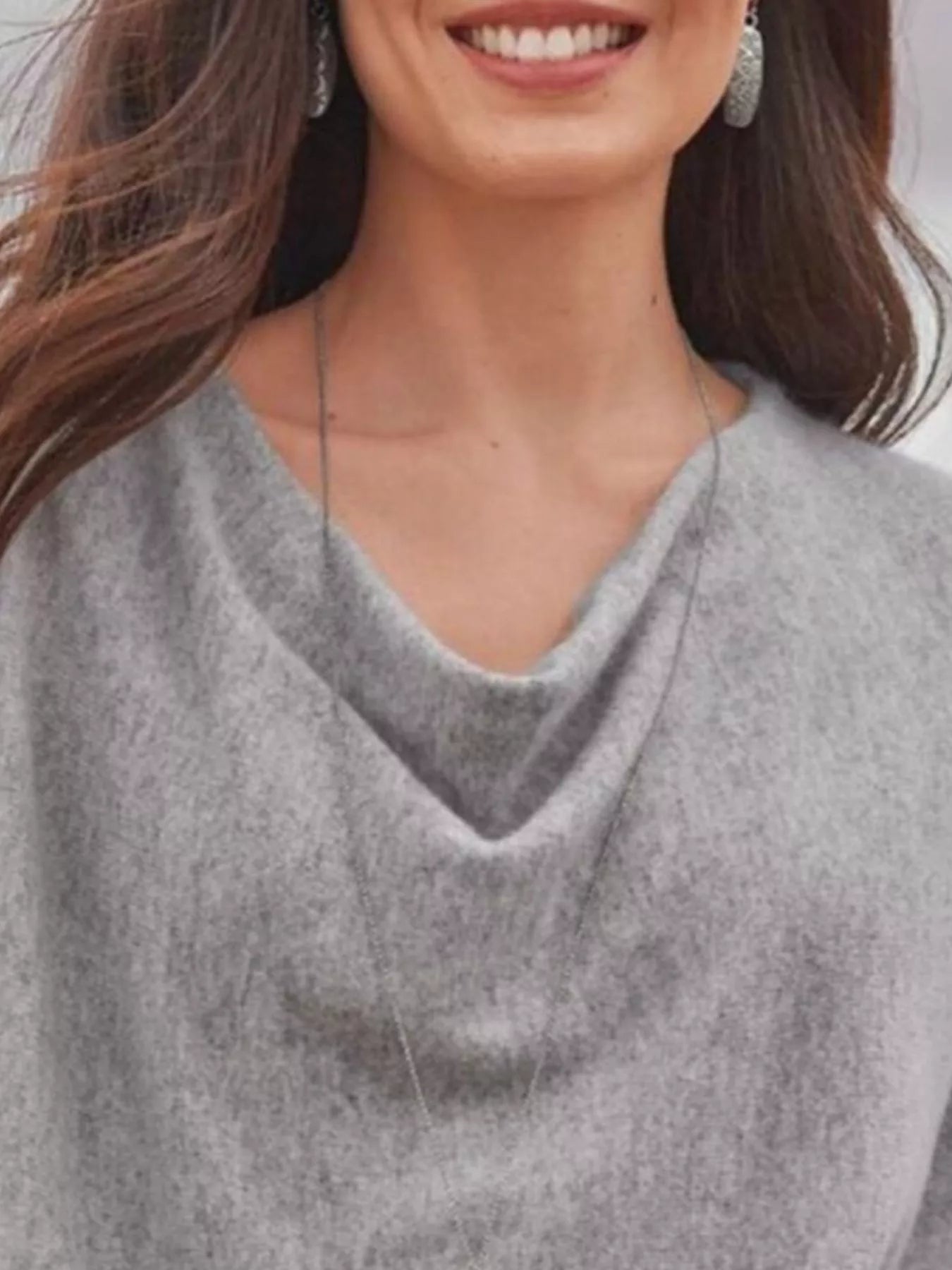 Full Size Cowl Neck Long Sleeve Top Plus Size