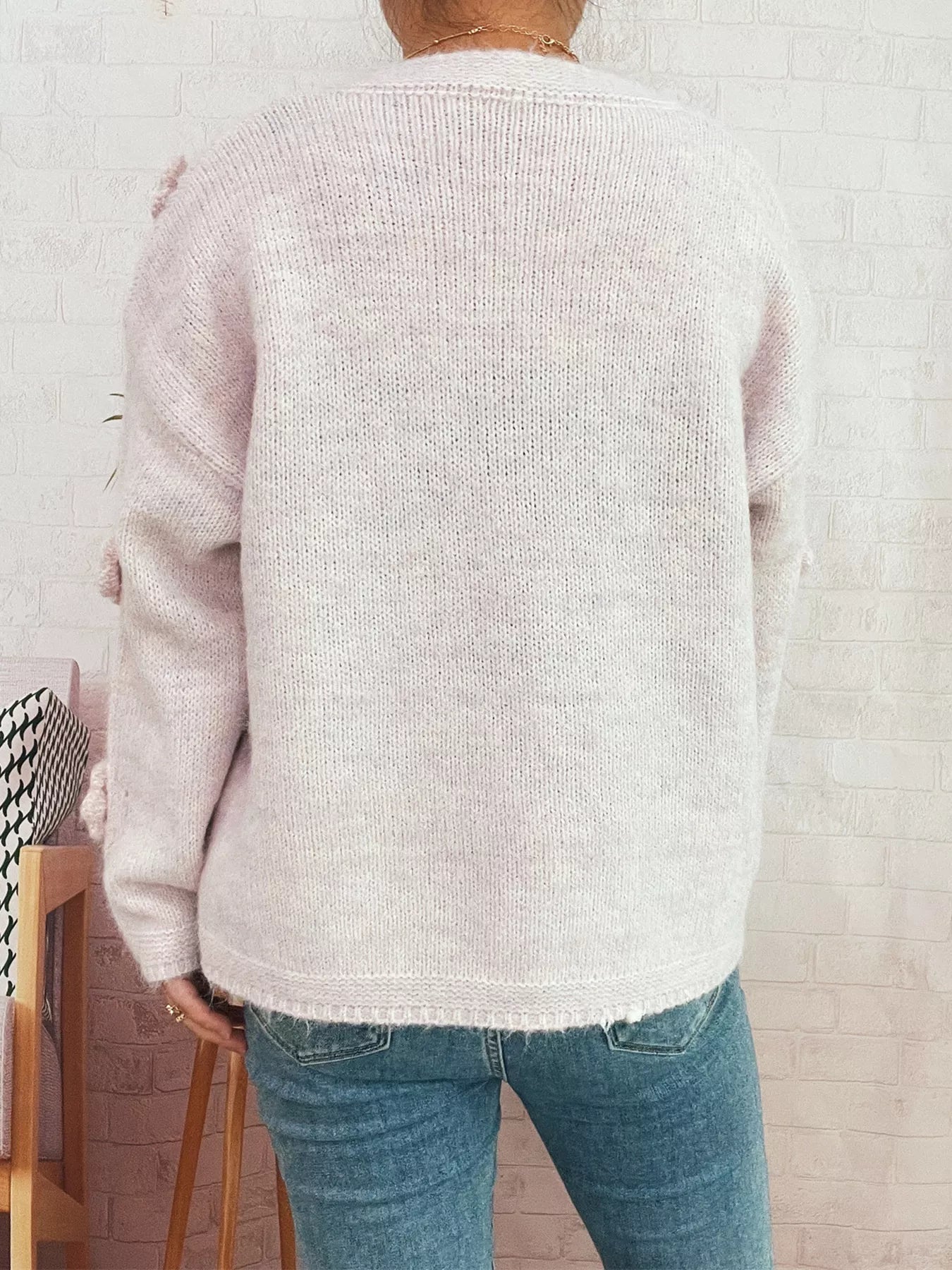 Flower Button-Up Cardigan