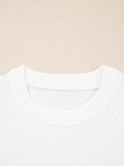 MERRY Letter Pattern Christmas Raglan Sleeve Sweater